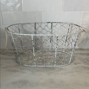 Rustic Wire Basket with Handles